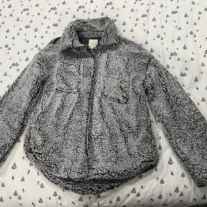 Thread & Supply Charcoal and Light Gray Sherpa